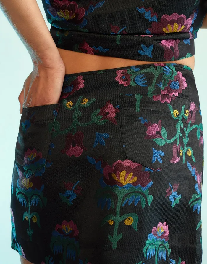 Harper Jacquard Skirt 8211 Blkmt Women Cynthia Rowley Bottoms