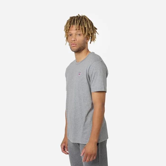 Herren Polos Und TShirts Rossignol Einfarbiges Logo HerrenTShirt Heathergrey280