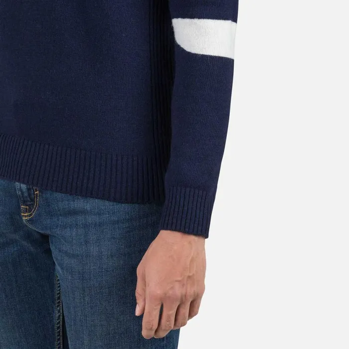 Herren Sweatshirts Und Pullover Rossignol Herrenstrickpullover Mit Halblangem Reiverschluss Signature Darknavy715