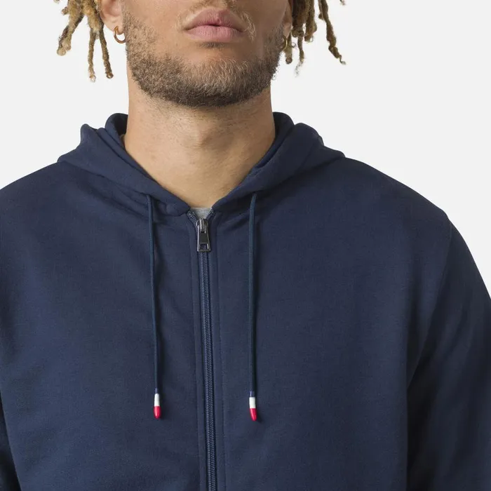 Herren Sweatshirts Und Pullover Rossignol Herrensweatshirt Mit Kapuze Logo Und Durchgehendem Reiverschluss Darknavy715