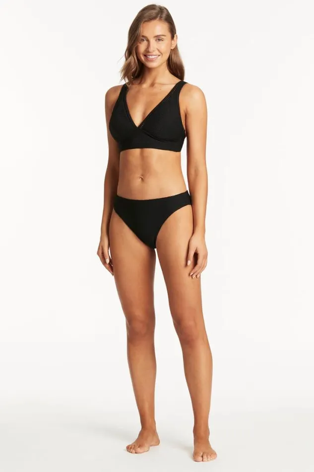 Honeycomb Longline Top Honeycomb Black Women Sea Level Tops