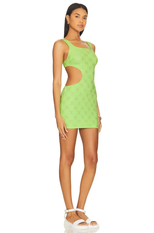 In My Moment Mini Dress Neon Green Women Lovers and Friends Dresses
