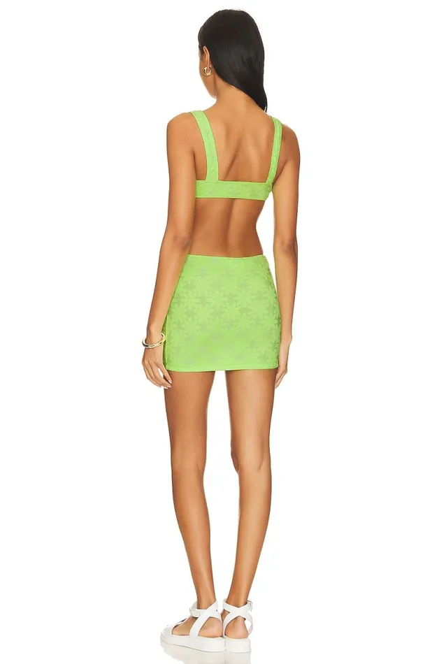 In My Moment Mini Dress Neon Green Women Lovers and Friends Dresses