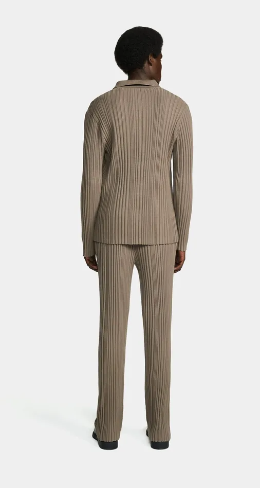 Iron Brown Rashiem Longsleeve Polo Men Daily Paper Knitwear