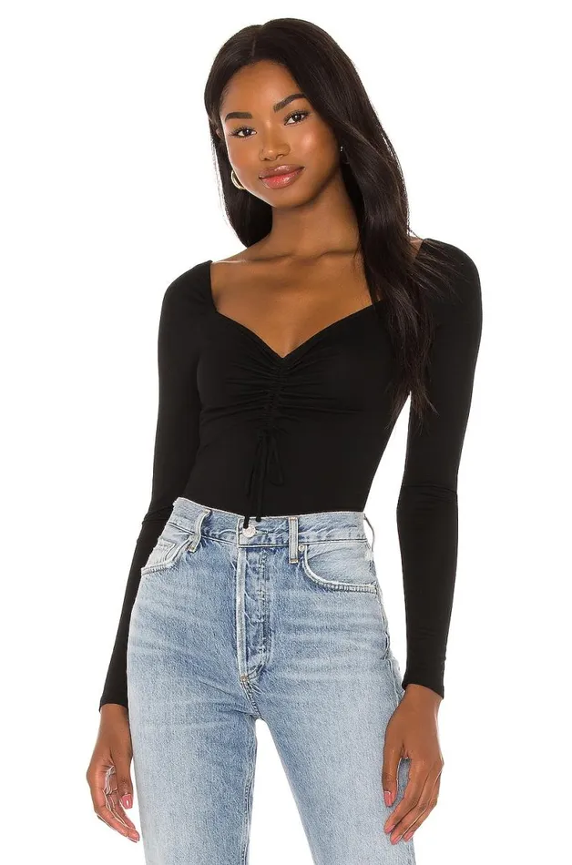 Isabella Bodysuit Black Women Lovers and Friends Tops
