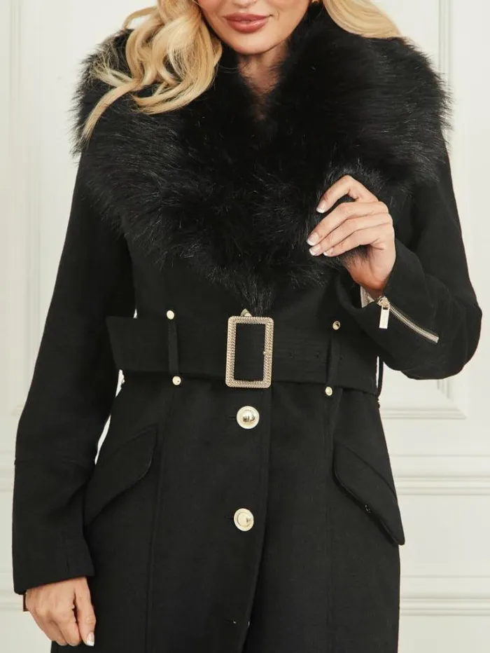 Jackets Women Marciano Alice WoolBlend Coat Black Jackets Women Marciano Alice WoolBlend Coat Black