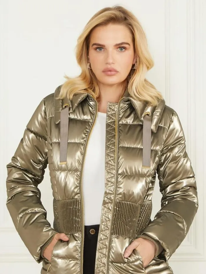 Jackets Women Marciano Annie Puffer Jacket Natural Siena Multi