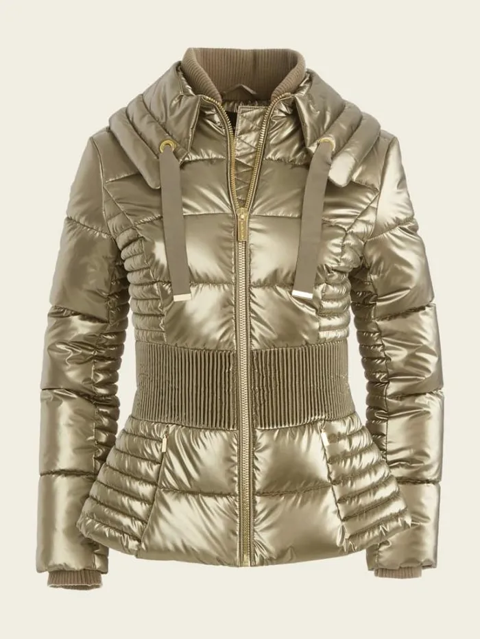 Jackets Women Marciano Annie Puffer Jacket Natural Siena Multi Jackets Women Marciano Annie Puffer Jacket Natural Siena Multi