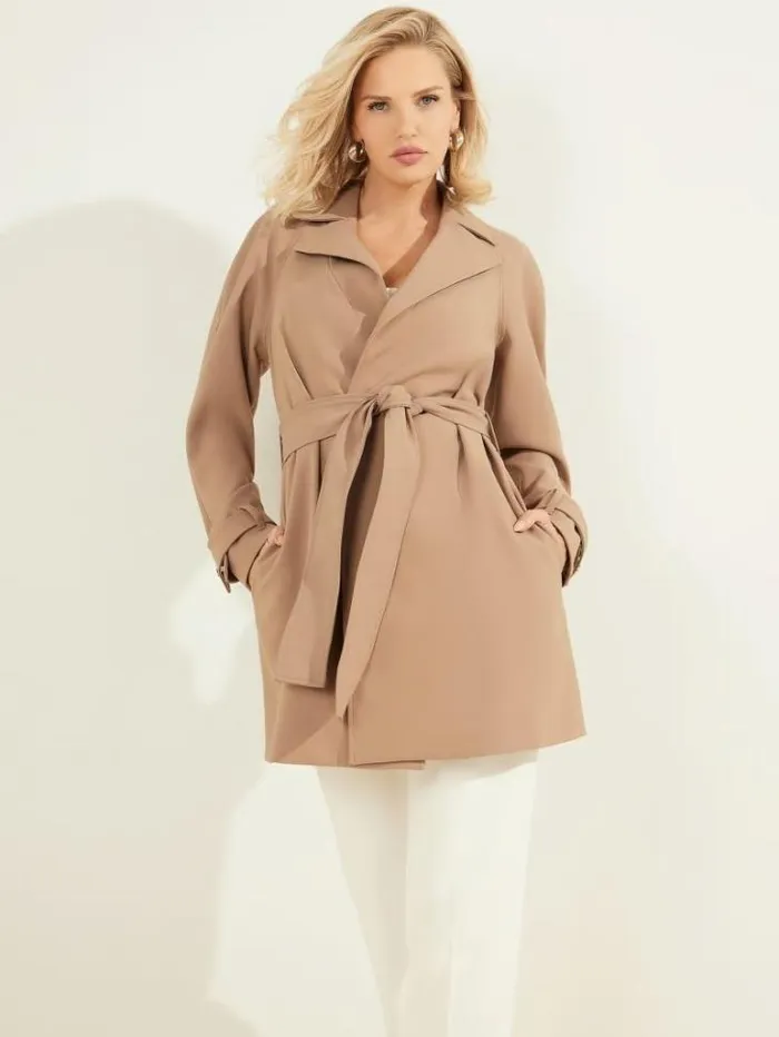 Jackets Women Marciano Austin Wrap Coat Shiitake Brown