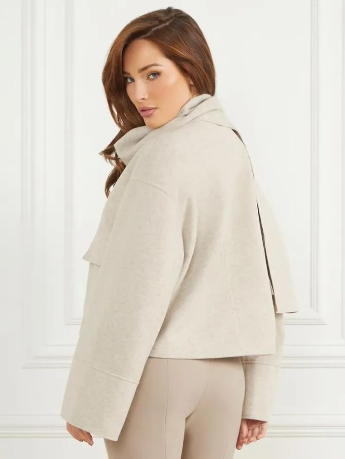 Jackets Women Marciano Mary Jacket And Scarf Set Light Grey Multi Jackets Women Marciano Mary Jacket And Scarf Set Light Grey Multi