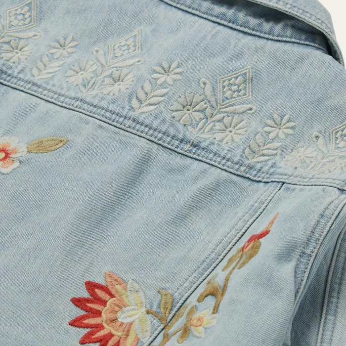 Jackets Women Stetson Embroidered Denim Jacket Blue