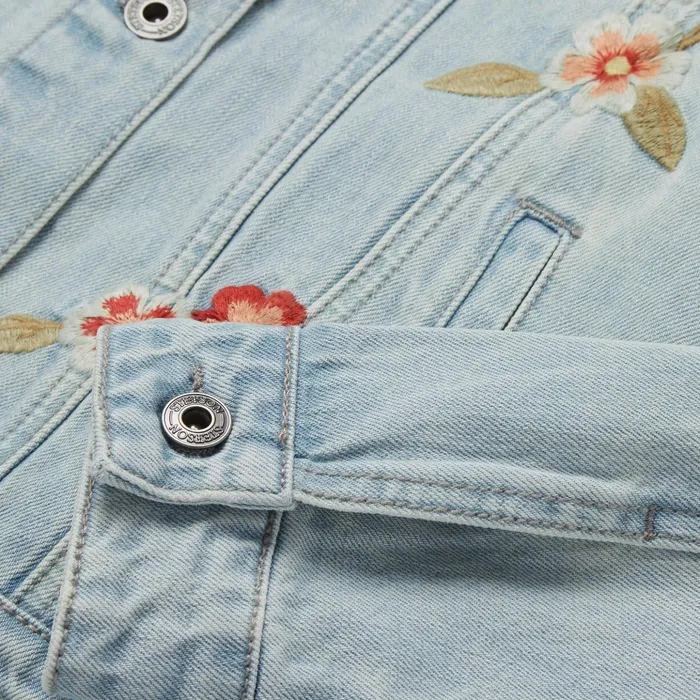 Jackets Women Stetson Embroidered Denim Jacket Blue