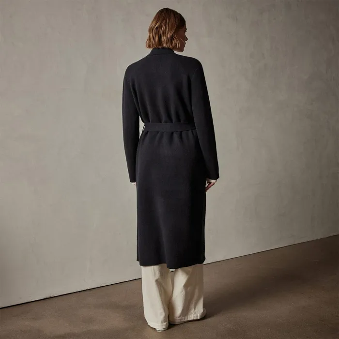James Perse JacketsOuterwear Belted Cashmere Coat Black 8211 Women