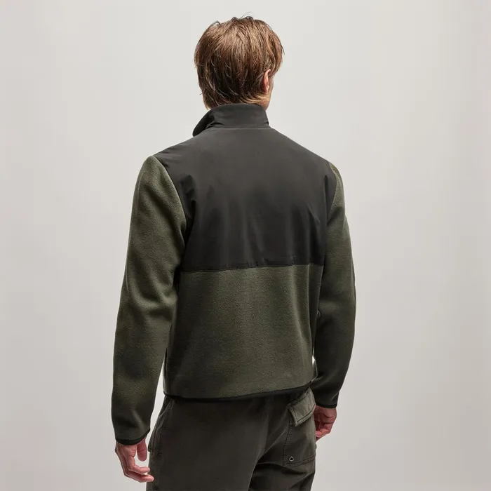 James Perse JacketsOuterwear Wool Jersey Mixed Media Jacket Dark Oliveblack 8211 Men