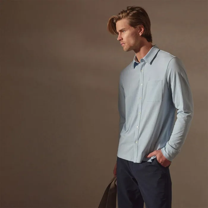 James Perse Shirting Clean Finish Jersey Shirt Open Sky 8211 Men