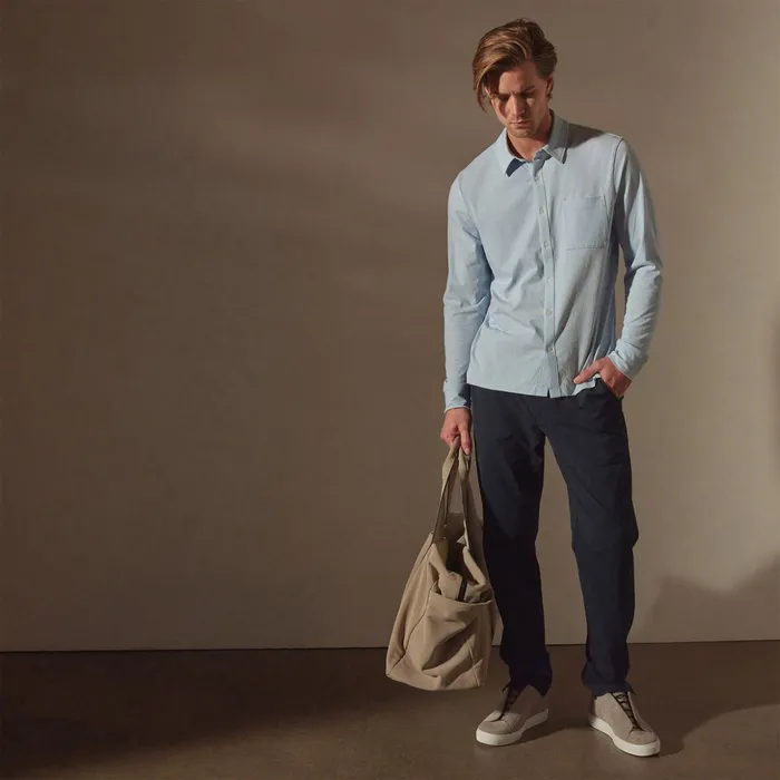James Perse Shirting Clean Finish Jersey Shirt Open Sky 8211 Men