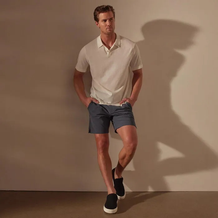 James Perse Sweaters San Jacinto Knit Polo White 8211 Men