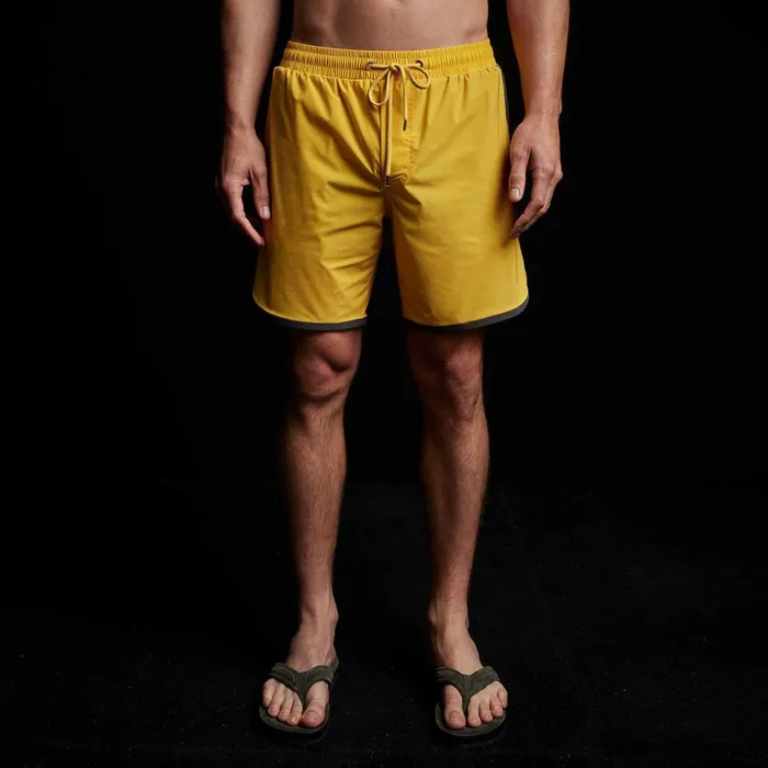 James Perse Swimwear Curved Hem Boardshort Crocuscarbon 8211 Men