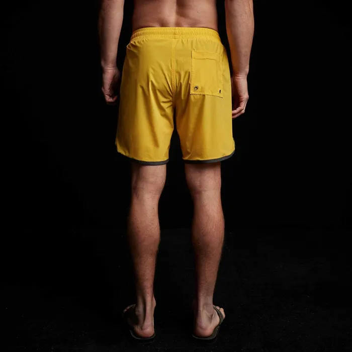 James Perse Swimwear Curved Hem Boardshort Crocuscarbon 8211 Men