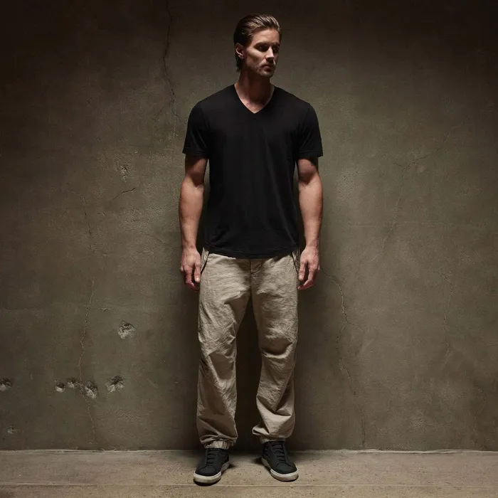 James Perse TShirts Clear Jersey V Neck Black 8211 Men