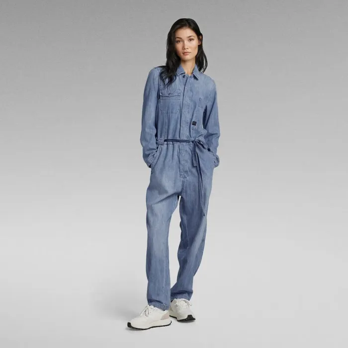 Jumpsuits Women GStar RAW Denim Jumpsuit Long Sleeve Medium Aged