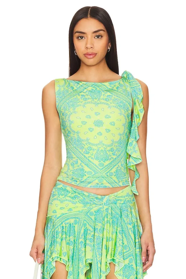 Juna Top Green Bandana Women Lovers and Friends Tops