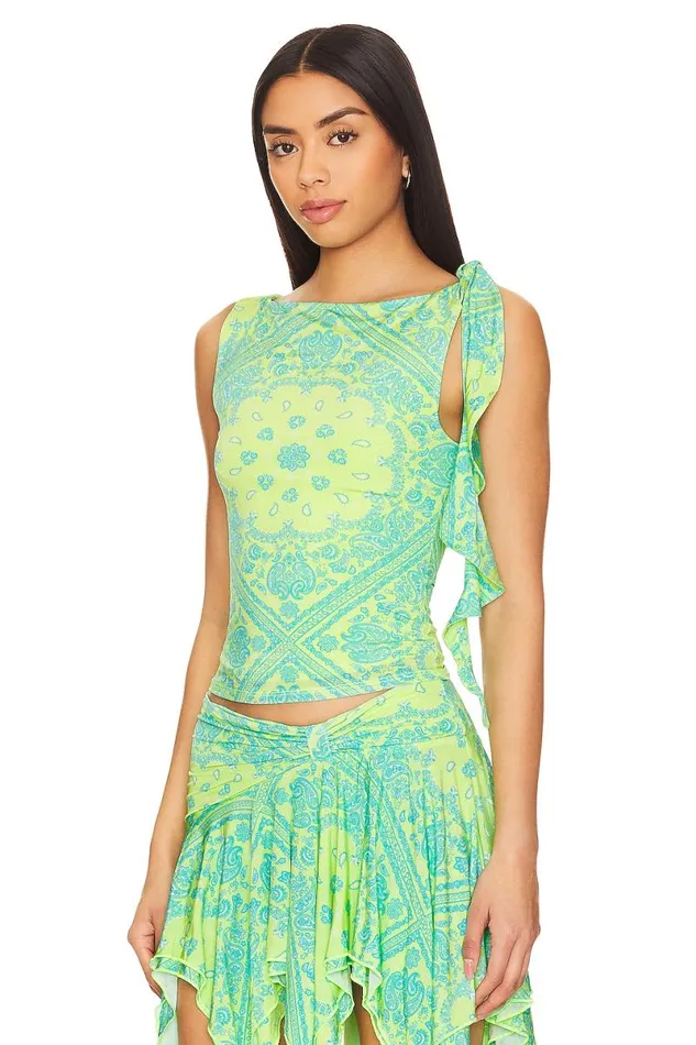 Juna Top Green Bandana Women Lovers and Friends Tops