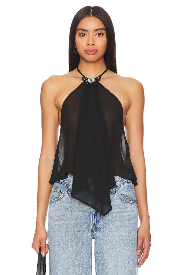 Kelsey Butterfly Top Black Women Lovers and Friends Tops