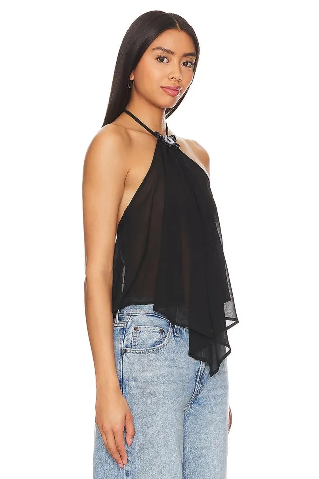 Kelsey Butterfly Top Black Women Lovers and Friends Tops