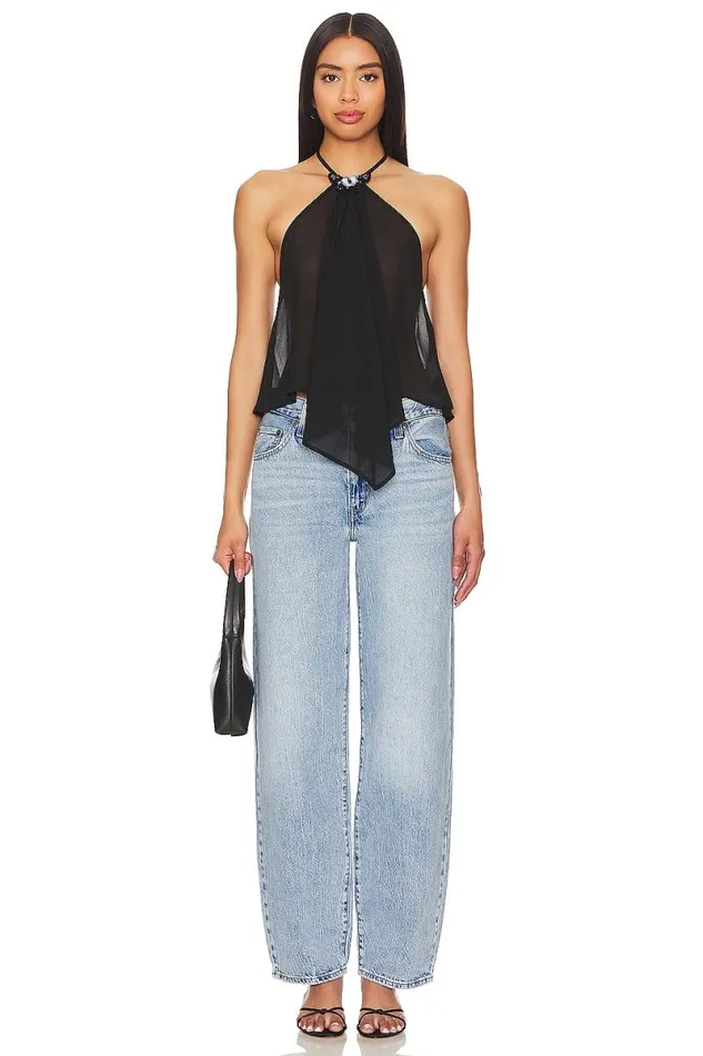Kelsey Butterfly Top Black Women Lovers and Friends Tops