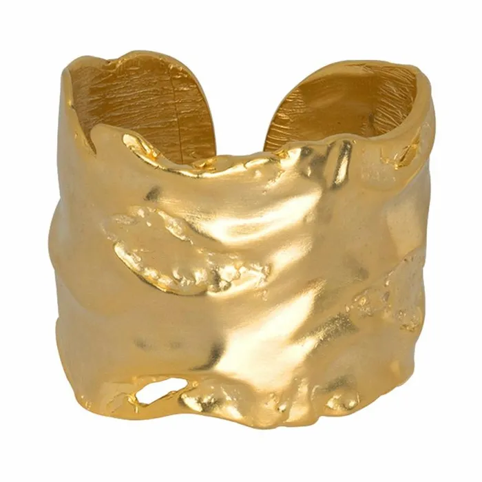 Kenneth Jay Lane Metallic Finish Bracelets Women Gold Free Form Cuff