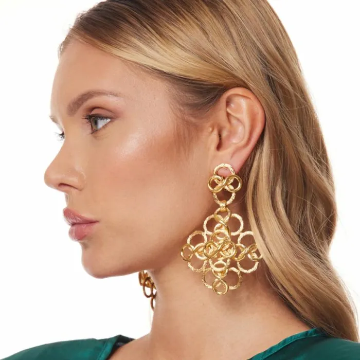 Kenneth Jay Lane Metallic Finish Earrings Women Fancy Swirl Clip Earrings Kenneth Jay Lane Metallic Finish Earrings Women Fancy Swirl Clip Earrings