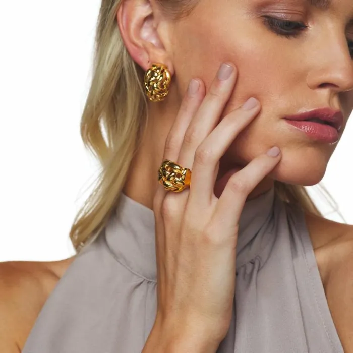 Kenneth Jay Lane Metallic Finish Earrings Women Polished Gold Weave Clip Earrings Kenneth Jay Lane Metallic Finish Earrings Women Polished Gold Weave Clip Earrings