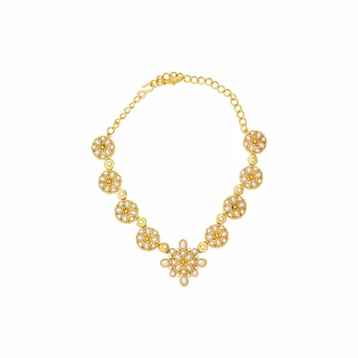 Kenneth Jay Lane Pearl Necklaces Women Pearl Cabochon and Gold Chain Necklace