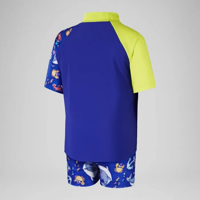 Kids Boy039s Rash Vests Speedo Boys039 Digital Short Sleeve Rash Top Blue