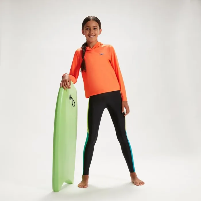 Kids Boy039s Rash Vests Speedo Junior Unisex Hooded Long Sleeve Rash Top OrangeBlue Kids Boy039s Rash Vests Speedo Junior Unisex Hooded Long Sleeve Rash Top OrangeBlue