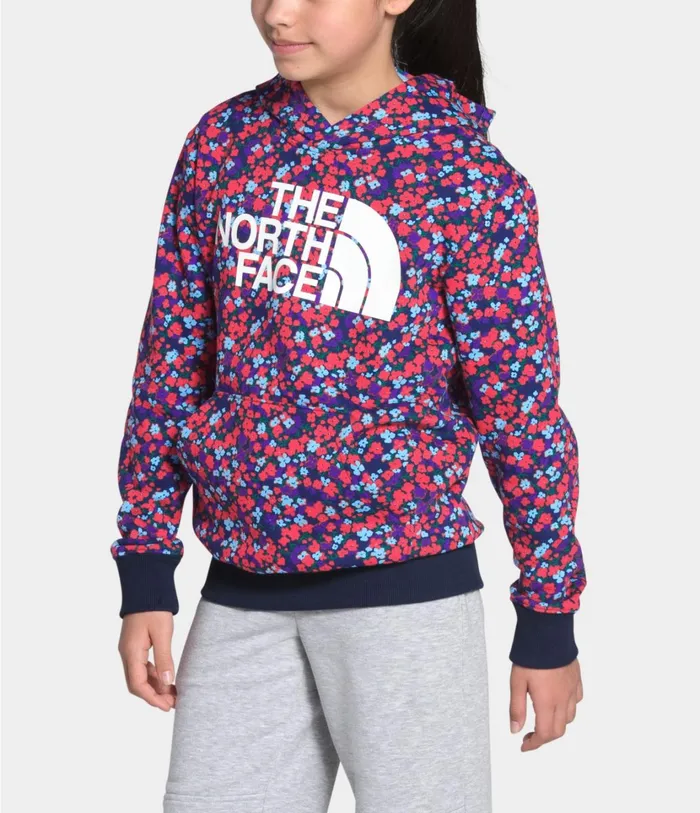 Kids Logowear Pullover Hoodie Paradise Pink Wildflower Print The North Face Tops