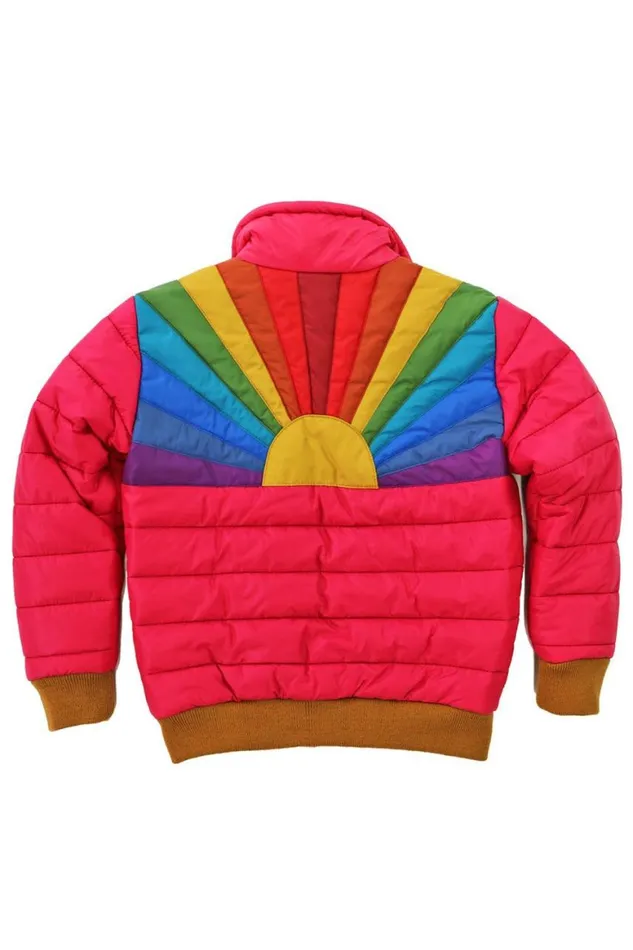 Kids Outerwear Aviator Nation Sunburst Jacket 8211 Jazzy Pink