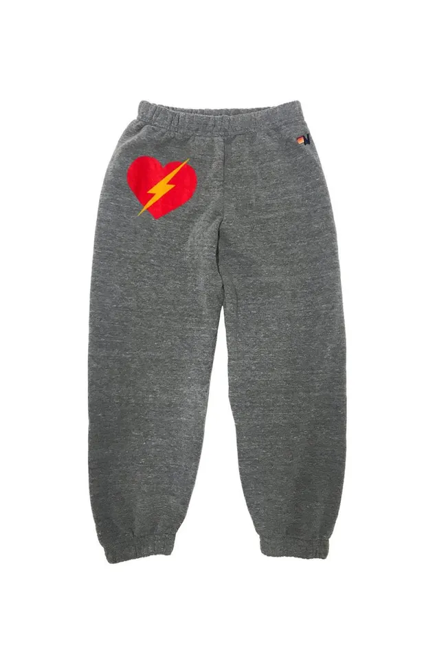 Kids Sweatpants Aviator Nation Bolt Heart Sweatpants 8211 Heather