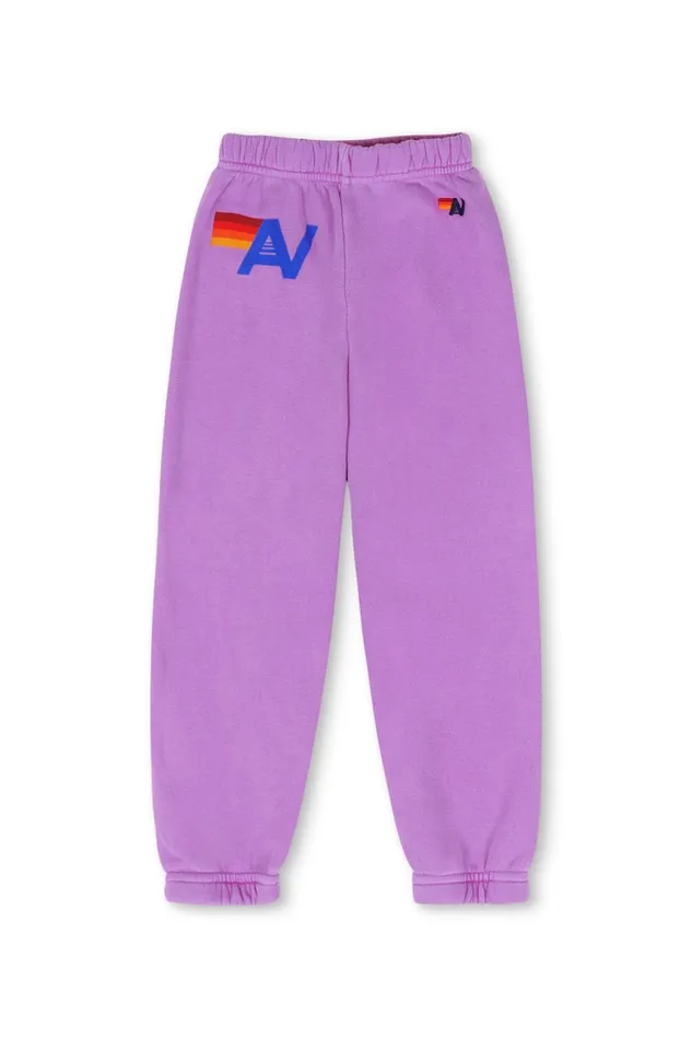 Kids Sweatpants Aviator Nation Logo Sweatpants 8211 Neon Purple