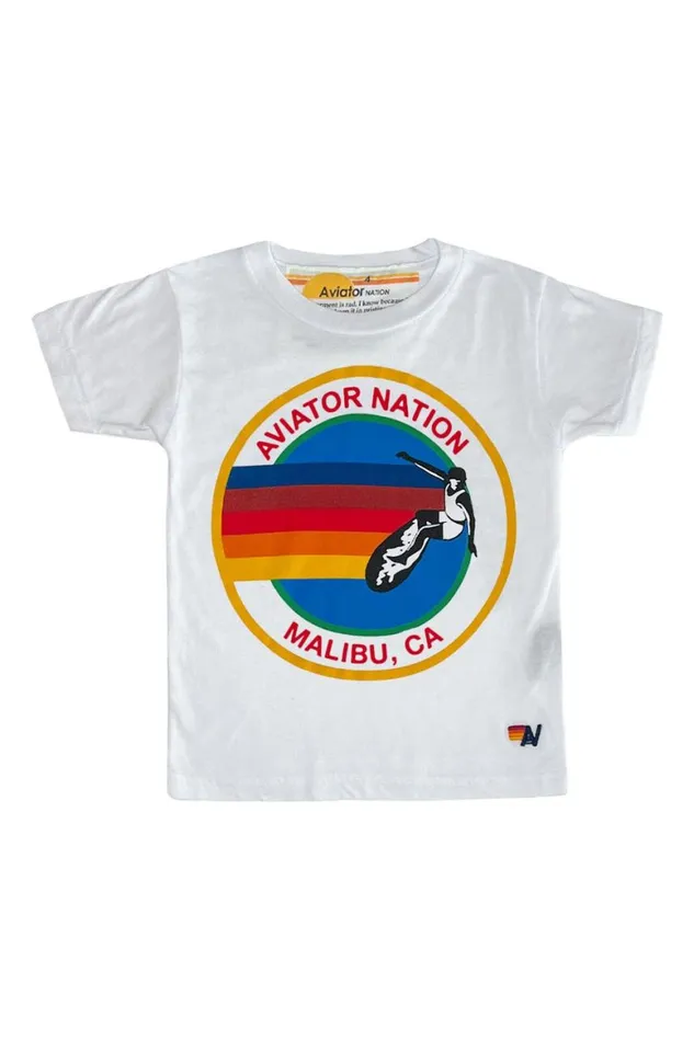 Kids Tees Aviator Nation Malbu Tee 8211 White