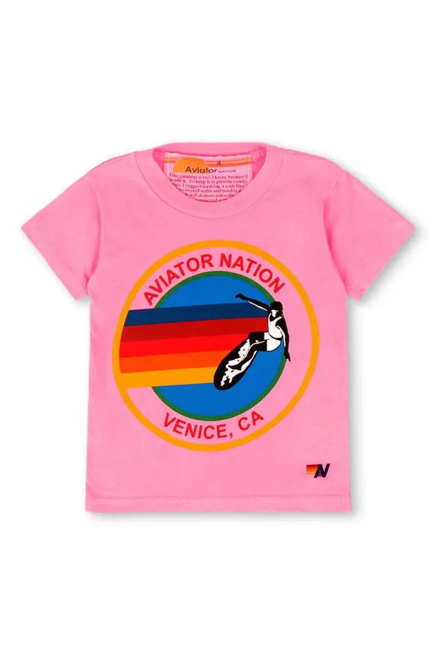 Kids Tees Aviator Nation Tee 8211 Neon Pink
