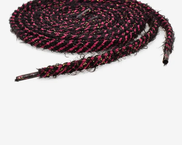 Laces and Accessories WomensMens P448 Shoelaces FuchsiaBlackGold
