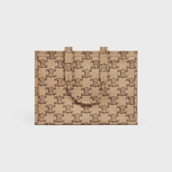 Large Cabas Thais In Textile With Triomphe Camel Women CELINE CABAS Large Cabas Thais In Textile With Triomphe Camel Women CELINE CABAS