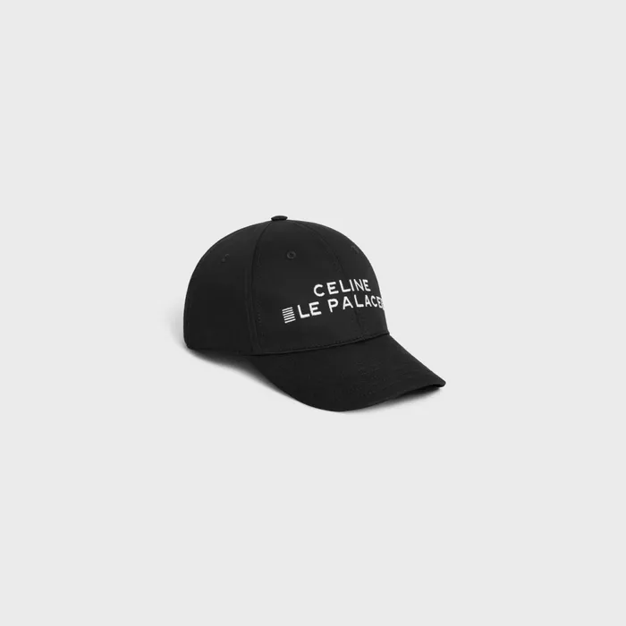 Le Palace Baseball Cap In Cotton Black Men CELINE HATS AND SOFT ACCESSORIES