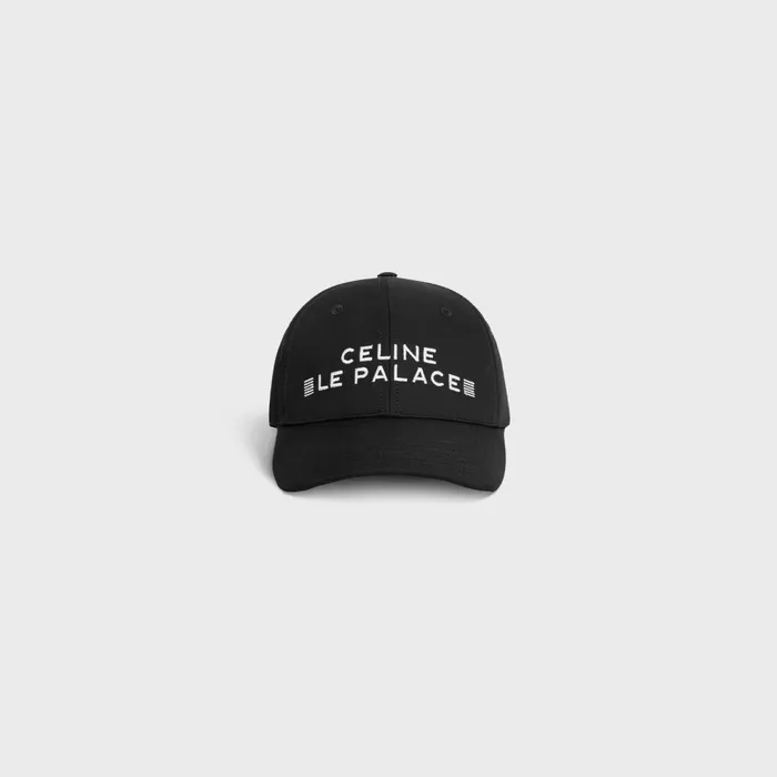 Le Palace Baseball Cap In Cotton Black Men CELINE HATS AND SOFT ACCESSORIES