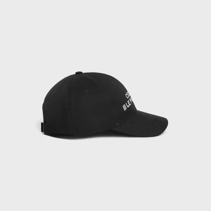 Le Palace Baseball Cap In Cotton Black Men CELINE HATS AND SOFT ACCESSORIES