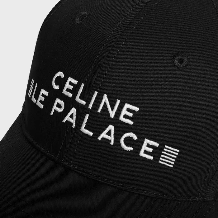 Le Palace Baseball Cap In Cotton Black Men CELINE HATS AND SOFT ACCESSORIES