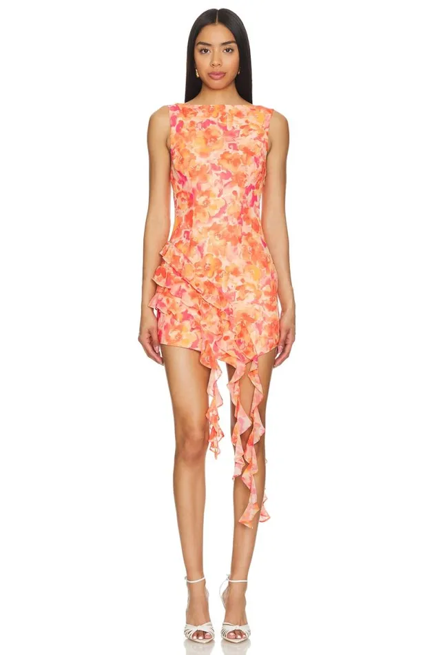Lilo Mini Dress Sunset Floral Multi Women Lovers and Friends Dresses
