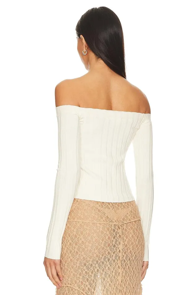 Liora Rosette Sweater White Women Lovers and Friends Sweaters and Knits